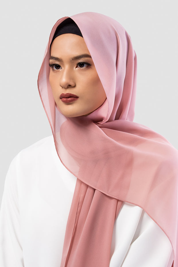 Chiffon Pashmina Dusty Pink - Vaslima
