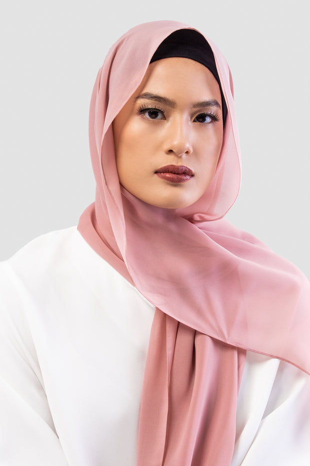 Chiffon Pashmina Dusty Pink - Vaslima