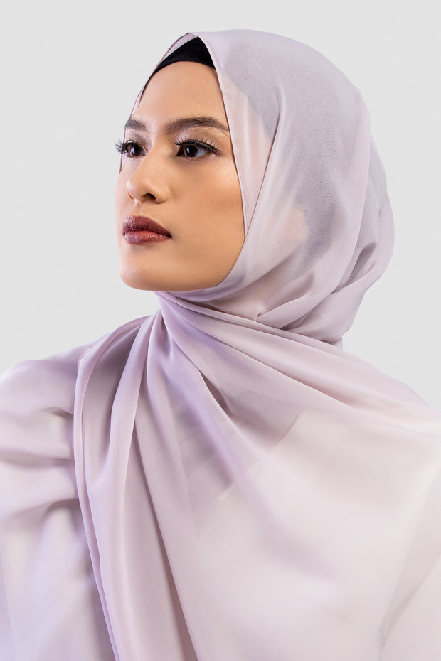Chiffon Pashmina Icy Violet - Vaslima