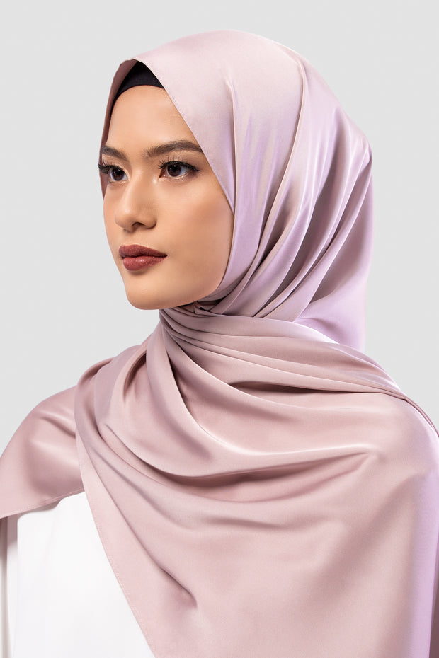Satin Pashmina Dusty Purple - Vaslima