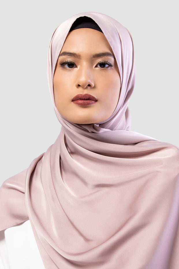 Satin Pashmina Dusty Purple - Vaslima