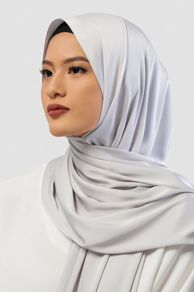 Satin Pashmina Silver - Vaslima